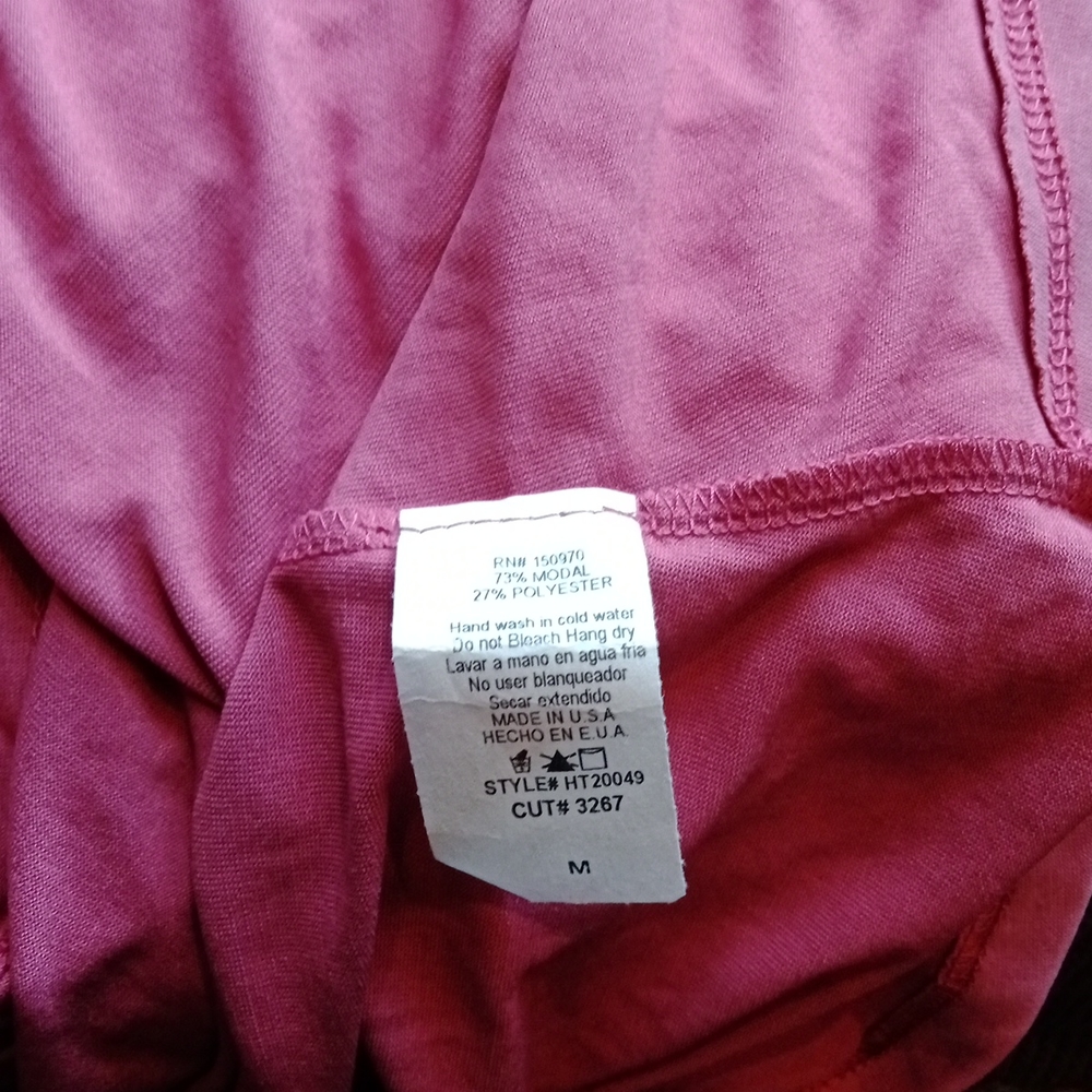 NWT Anthropologie Lavender Field Statement Neckline Rose Colored SL Top Sz S - Picture 11 of 11